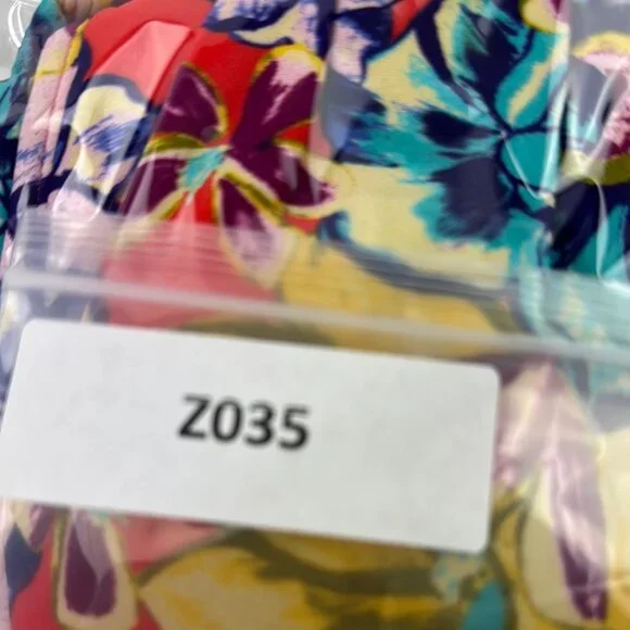 Urban Outfitters Out From Under Tropical Floral Bikini Set - Red, Yellow, Blue - Picture 8 of 8